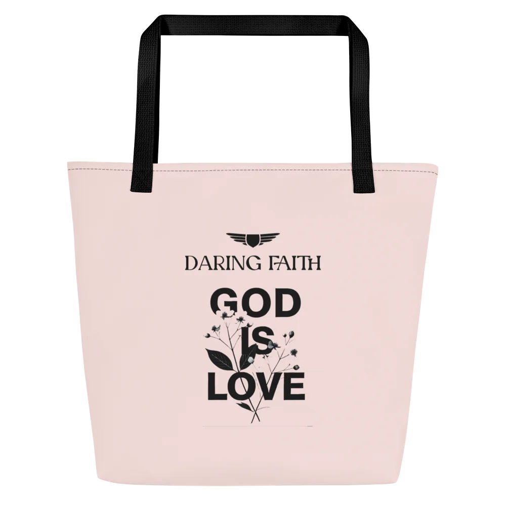 Light Pink Large Tote with Pocket
